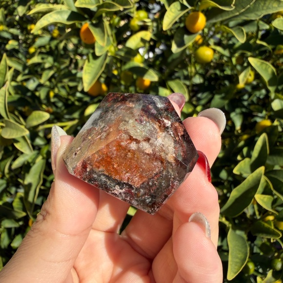 No perfect On Sale!Garden Quartz Freeform, Lodolite Clear Crystal, A276 - Picture 7 of 9